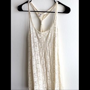 Victoria’s Secret Pink Lace Racerback Tank Top